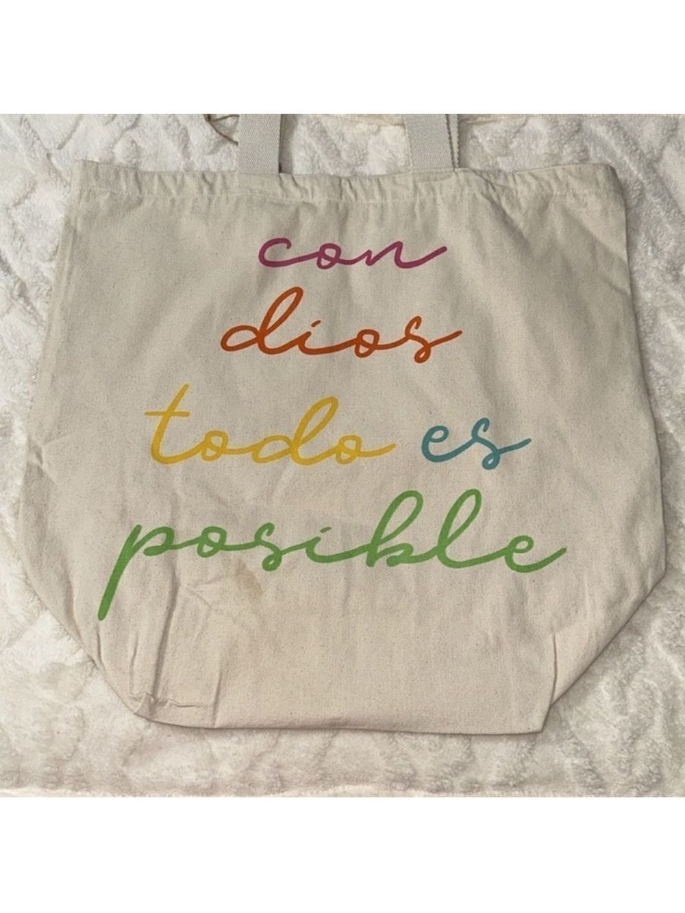 BOHO LIVING Jumbo Oversized Reusable Natural Eco Graphic Print Canvas Tote Bag